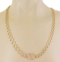 Tiffany & Co. Graduated Bead Link 18k Yellow Gold Necklace 31"
