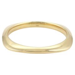 Tiffany & Co. Cushion Shape 18k Yellow Gold Bangle Bracelet