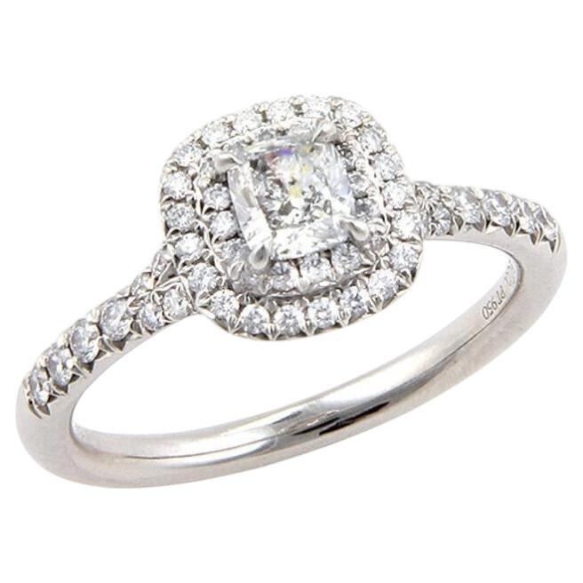 Tiffany & Co. Soleste Diamond Platinum Ring Size 6 For Sale