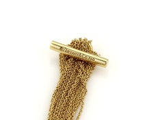 Tiffany & Co. 18k Yellow Gold Circle Charm Multi-Strand Chain Toggle Bracelet 8"