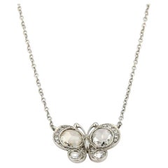 Tiffany & Co. Enchant Diamond Butterfly Platinum Pendant Necklace 16"
