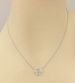 Tiffany & Co. Enchant Diamond Butterfly Platinum Pendant Necklace 16"