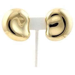 Tiffany & Co. Grandes boucles d'oreilles à clip Elsa Peretti « Bean » en or jaune 18 carats