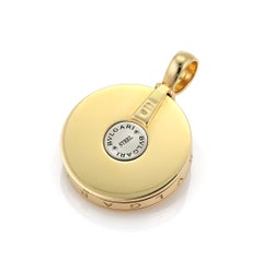 Bvlgari Optical Illusion Mother-of-Pearl 18k Gold & Steel Round Spinner Pendant