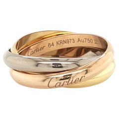 Cartier Trinity Classic Tri-Color 18k Gold Ring w/Cert Size US 10 EU 64