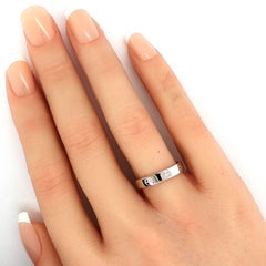 Cartier Mini LOVE 18k White Gold 3.6mm Band Ring Size US 6 EU 52