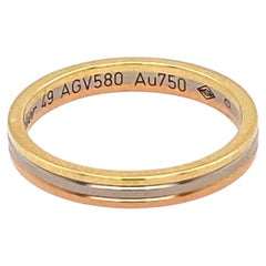 Anillo Cartier Trinity de oro tricolor de 18 quilates, banda de 2,5 mm, con certificado. Talla: US 5, EU 49