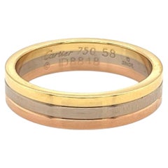 Anillo Cartier Vendôme Louis Trinity de oro tricolor de 18 quilates con certificado, talla EE. UU. 8, UE 58