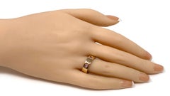 Cartier Love 6 Pink Sapphire 18k Pink Gold Band Ring w/Paper Size US 6 EU 52