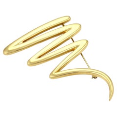 Tiffany & Co. Paloma Picasso Zig Zag 18k Yellow Gold Brooch