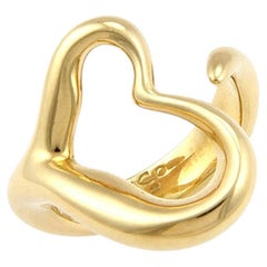 Tiffany & Co. Anello ricurvo Elsa Peretti Open Heart in oro giallo 18k, misura 5