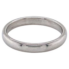Tiffany & Co. Platinum Plain Wedding Band Ring Size 6.5