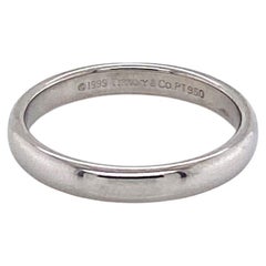 Tiffany & Co. Platinum Plain Wedding Band Ring Size 6.5