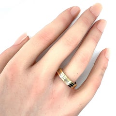 Cartier Vendome Louis 18k Tri -Color Gold Band Ring w/Cert Size US 8.5 EU 58