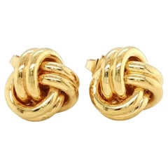 Tiffany & Co. Love Knot 18k Yellow Gold Stud Earrings