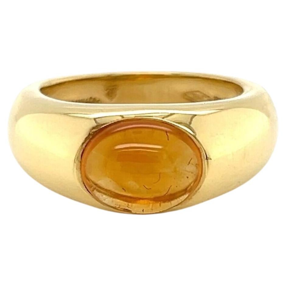 Tiffany & Co. Bague avec citrine en forme de dôme, en or jaune 18 carats, taille 5 en vente