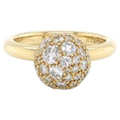 Tiffany & Co. Bague HardWear Diamond en or jaune 18 carats, sphère de 8 mm, taille 4