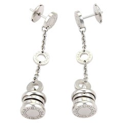 Bvlgari B.zero1 Dangling 18k White Gold Earrings