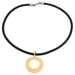Bvlgari Bvlgari Mother of Pearl Black Onyx 18k Gold Reversible Pendant Necklace