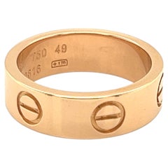 Cartier LOVE 18k Pink Gold Band Ring Size US 4.5 EU 49