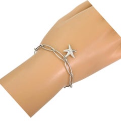 Tiffany & Co. Elsa Peretti Diamant-Seestern-Armband aus Platin, 7"