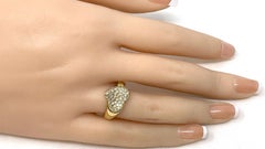 Tiffany & Co. Elsa Peretti Full Heart Diamond 18k Yellow Gold Open Ring Size 5.5