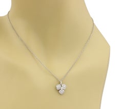 Tiffany & Co. Petal Diamond Platinum Pendant Necklace 15.75"