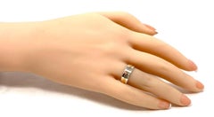 Tiffany & Co. T Two Sterling Silver 18k Rose Gold Narrow Ring Size 4.5