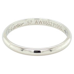 Cartier Platinum 2.5mm Wide Dome Wedding Band Ring Size US 8 EU 57