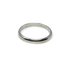 Cartier 1895 Platinum Wedding Band Ring with Certificate Size US 7.5 EU 56