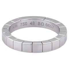 Cartier Lanieres 18k White Gold Band Ring Size US 5 EU 49
