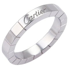 Cartier Lanieres 18k White Gold Band Ring Size US 5 EU 49