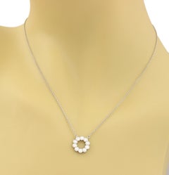 Tiffany & Co. Circle Jazz Diamond Platinum Pendant Necklace 16"