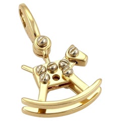 Cartier Rocking Horse 18k Two Tone Gold Charm Pendant w/Certificate