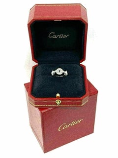 Cartier Himalia Diamond 18k White Gold Band Ring w/Cert & Box Size US 6 EU 52