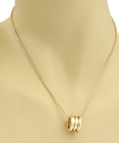 Bvlgari B.zero1 18k Yellow Gold Pendant Necklace 16"