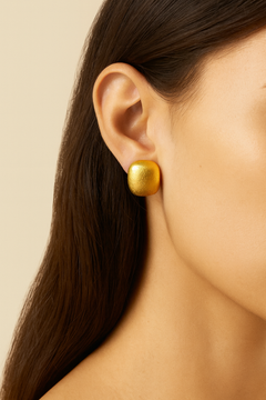 Tiffany & Co. Cushion Dome 18k Yellow Gold Stud Earrings