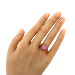 Tiffany & Co. Picasso Sugar Stacks Pink Sapphire 18k Rose Gold Ring Size 7