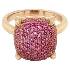 Tiffany & Co. Picasso Sugar Stacks Pink Sapphire 18k Rose Gold Ring Size 7