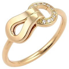 Cartier Agrafe Diamantring aus 18 Karat Roségold mit Zertifikaten, Größe 4 (EU 47)