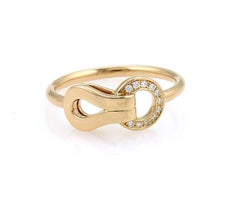Cartier Agrafe Diamantring aus 18 Karat Roségold mit Zertifikaten, Größe 4 (EU 47)
