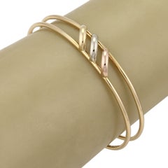 Bracciale a cuffia Cartier Trinity in oro tricolore 18 carati a doppio filo con certificato di autenticità