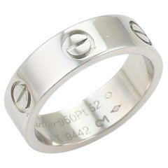 Cartier LOVE Platinum 5.5mm Band Ring Size US 6 EU 52