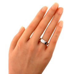 Cartier LOVE 3 Diamond 18k White Gold Ring w/Cert Size US 5.25 EU 50