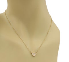 Cartier Diamond Scarab 18k Yellow Gold Pendant Necklace w/Paper 16"