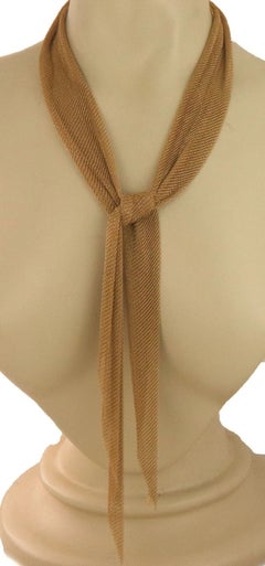 Tiffany & Co. Peretti Rare Limited Edition 20k Yellow Gold Mesh Scarf Necklace