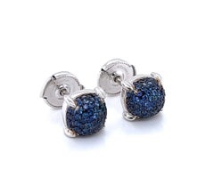 Tiffany & Co. Picasso Sugar Stacks 18k White Gold Sapphire Stud Earrings