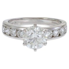 Tiffany & Co. 2.62ct Diamond Platinum Engagement Ring GIA Cert Size 7