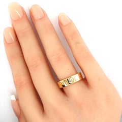 Cartier LOVE 3 Diamond 18k Yellow Gold Ring w/Paper Size US 6 EU 52