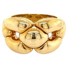 Cartier Puff Dome 18k Yellow Gold Band Ring Size 5.75 EU 51